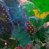 Deets 3 Cornucopia 2020 | 20x30 in | Mixed media on canvas | Alien Landscapes by Asma Kazi