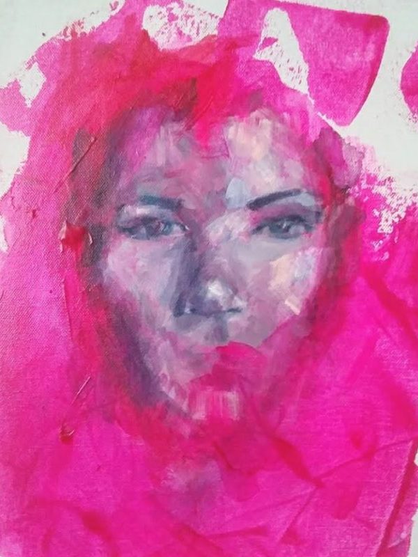 She'll be wearing a pink boa & stars in her eyes,Art by Asma Kazi