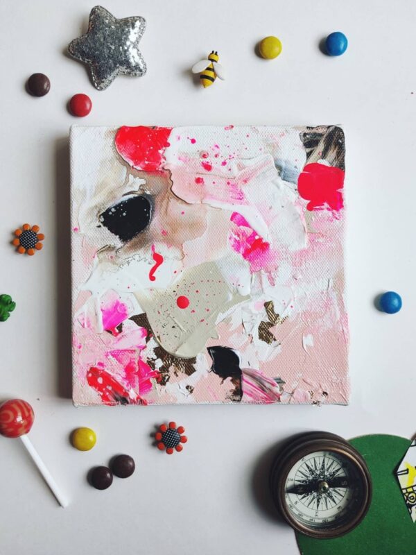 Half & Half Rose & Cocoa Freak, FreakShake 2021 Abstract Art by Asma Kazi